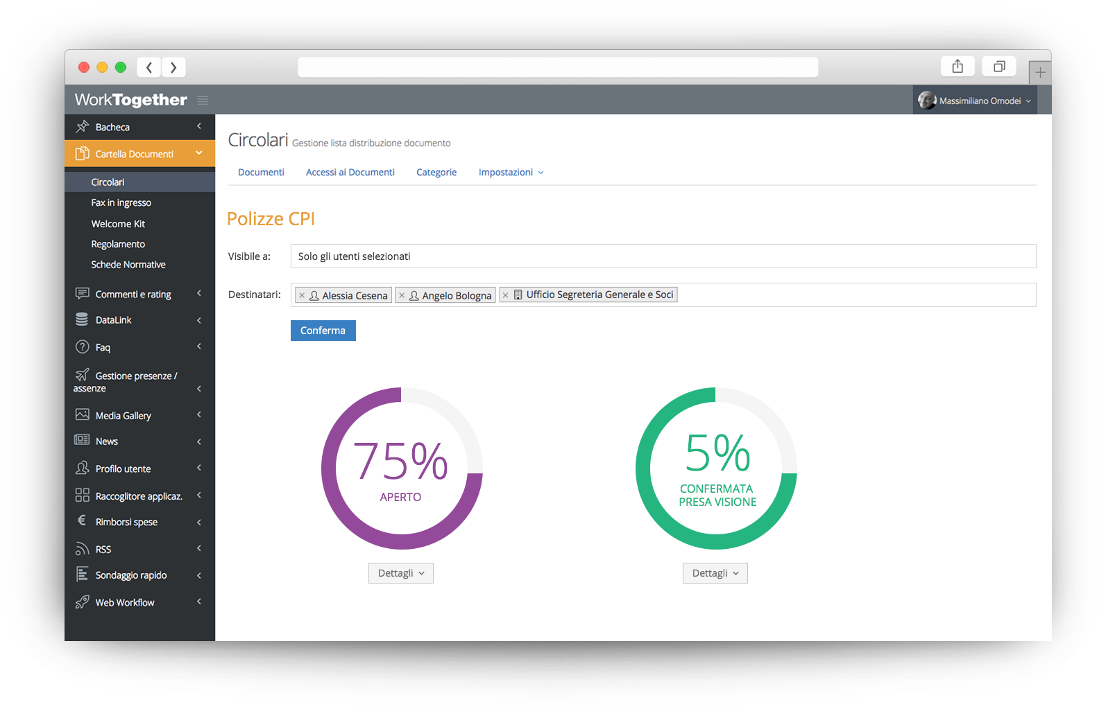 distribuzione documento backend